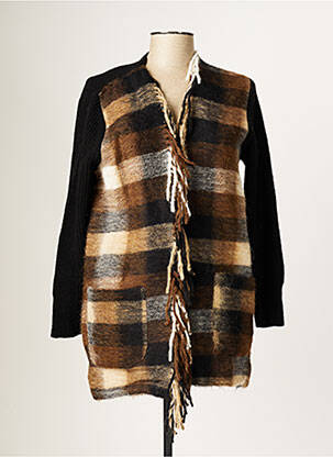 Vestă cu mâneci lungi negru BLANC BOHEME femeie