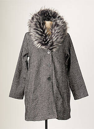 Palton lung gri BLANC BOHEME femeie