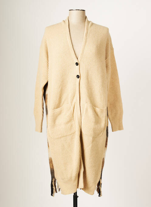 Vestă cu mâneci lungi bej BLANC BOHEME femeie