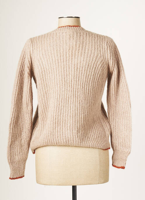 Vestă cu mâneci lungi maro BLANC BOHEME femeie