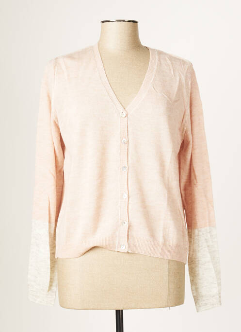 Vestă cu mâneci lungi roz BLANC BOHEME femeie