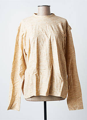 Top mâneci lungi bej BLANC BOHEME femeie