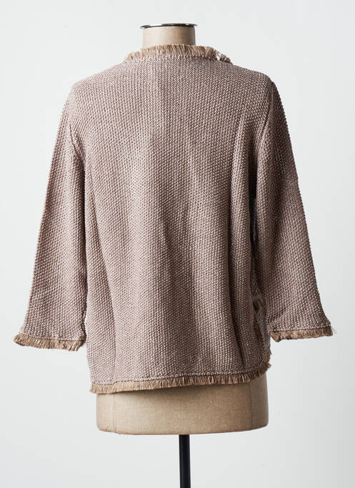 Vestă cu mâneci lungi maro BLANC BOHEME femeie