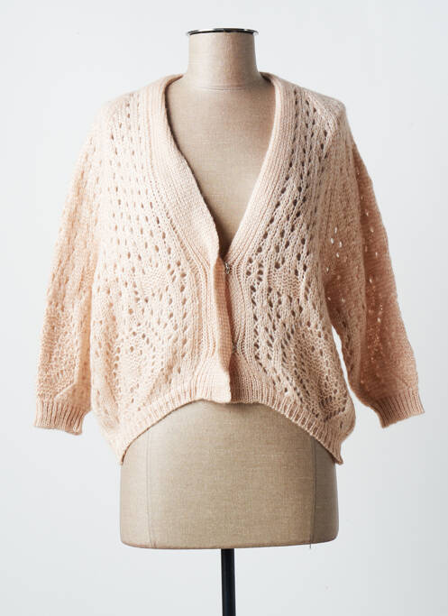 Vestă cu mâneci lungi roz BLANC BOHEME femeie