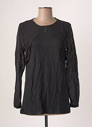 Top negru BLANC BOHEME femeie