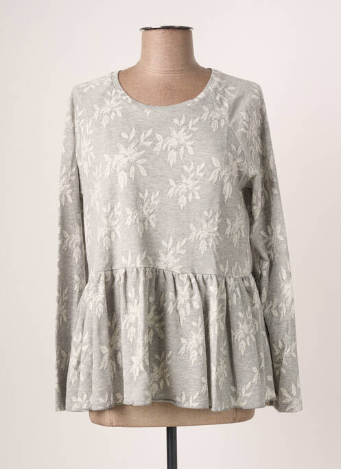 Tricou gri BLANC BOHEME femeie