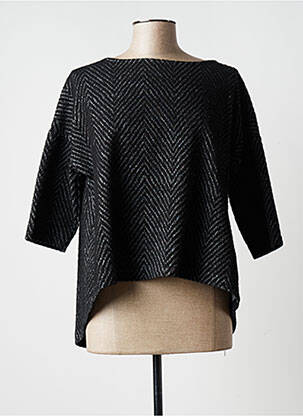 Top mâneci 3/4 negru BLANC BOHEME femeie