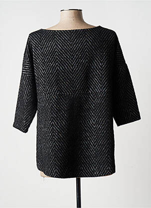 Top mâneci 3/4 negru BLANC BOHEME femeie