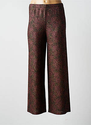 Pantalon larg croială fluidă mărime normală roz BLANC BOHEME femeie