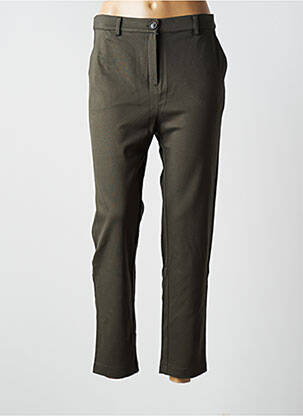Pantalon 7/8 elasticitate mărime normală verde BLANC BOHEME femeie