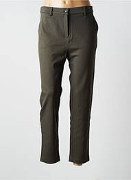Pantalon 7/8 elasticitate mărime normală verde BLANC BOHEME femeie