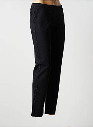 Pantalon drept elasticitate mărime normală negru BLANC BOHEME femeie
