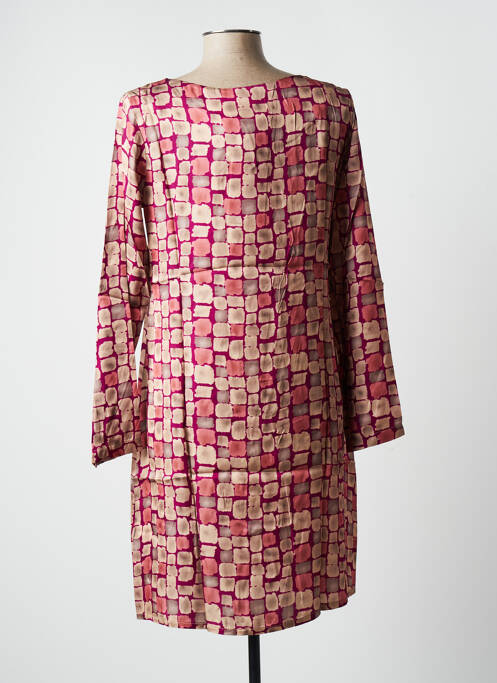 Rochie midi roz BLANC BOHEME femeie