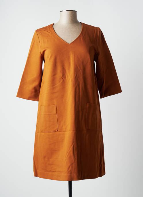 Rochie midi maro BLANC BOHEME femeie