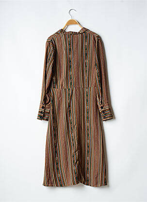 Rochie midi mâneci lungi mâneci lungi maro SKATÏE femeie