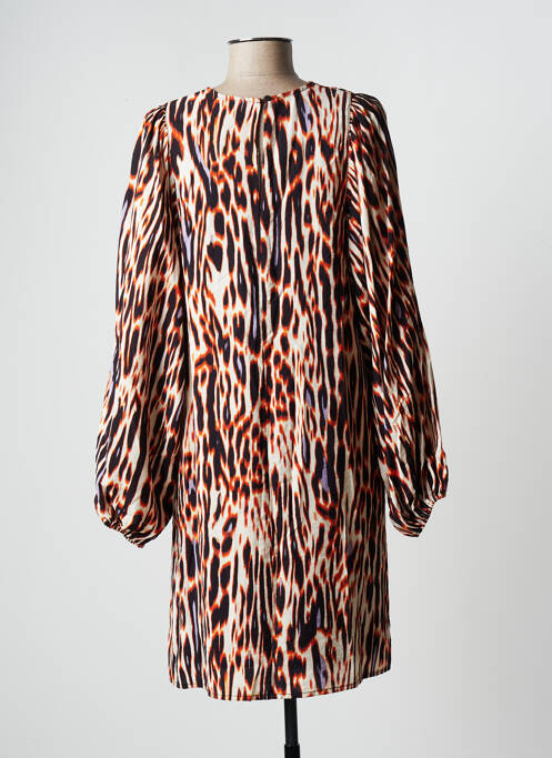 Rochie midi maro ICHI femeie