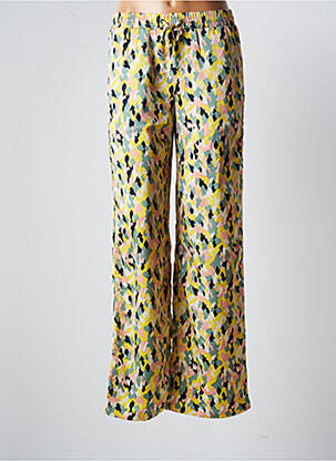 Pantalon larg galben VILA femeie