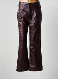 Pantalon drept talie înaltă talie înaltă roșu F.A.M. femme