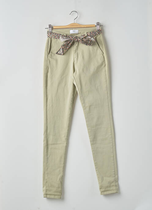 Pantalon chino verde LE TEMPS DES CERISES femeie