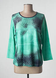 Top țesătură jersey mâneci 3/4 verde RABE femme