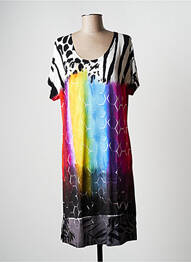 Rochie midi mâneci scurte mâneci scurte negru HAJO femme
