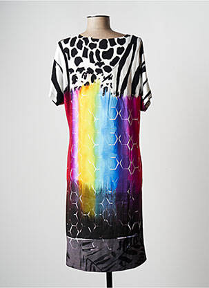 Rochie midi mâneci scurte mâneci scurte negru HAJO femeie