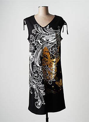 Rochie de plajă mâneci scurte negru HAJO femeie