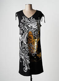 Rochie de plajă mâneci scurte negru HAJO femme