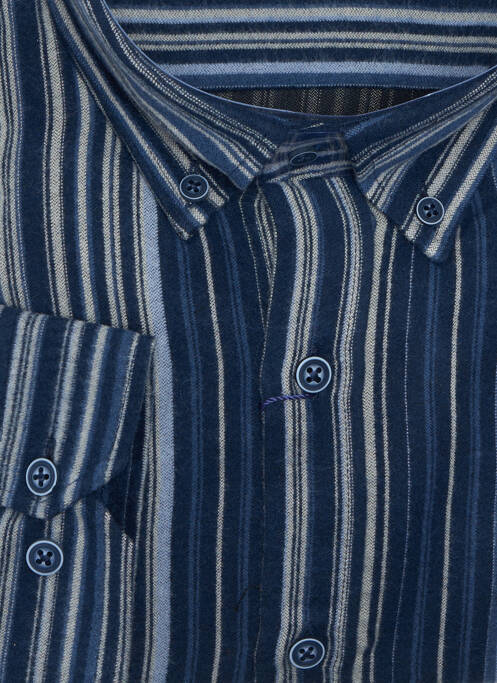 Cămașă cu mâneci lungi imprimeu dungi albastru CAP 10 TEN homme