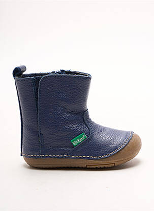 Botine/ghete material neted vârf rotund albastru KICKERS fată