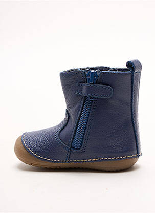 Botine/ghete material neted vârf rotund albastru KICKERS fată