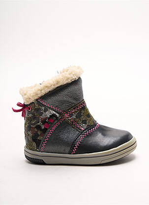 Botine/ghete umplută vârf rotund negru NOËL fată