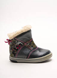Botine/ghete umplută vârf rotund negru NOËL fille