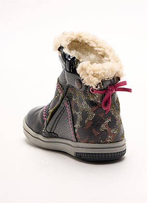 Botine/ghete umplută vârf rotund negru NOËL fată