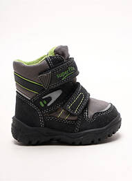 Botine/ghete închidere cu arici vârf rotund negru SUPERFIT garcon