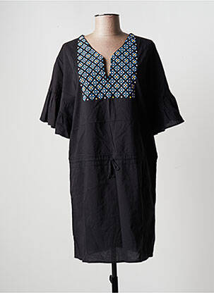 Rochie de plajă mâneci scurte negru SEAFOLLY femeie