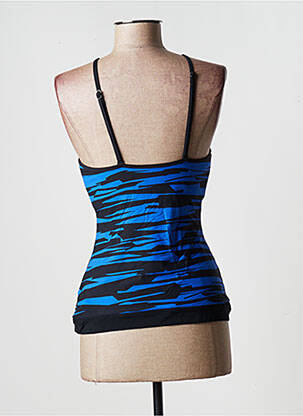 Top de baie efect material satinat albastru SEAFOLLY femeie