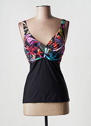 Top de baie imprimeu tie and dye negru MOONTIDE femme