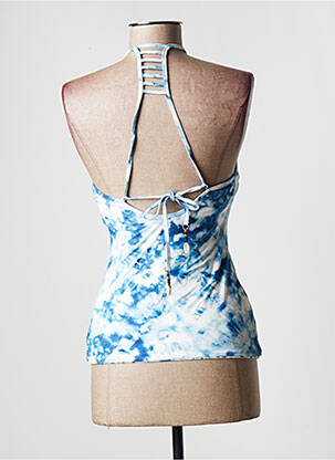 Top de baie efect material satinat albastru SEAFOLLY femeie