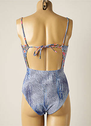 Costum de baie dintr-o singură piesă elasticitate top sutien modelat albastru PIHA femeie