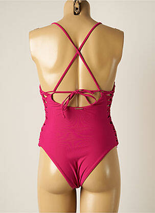 Costum de baie dintr-o singură piesă efect material satinat sutien cu susținere înaltă și burete detașabil violet YSABEL MORA femeie