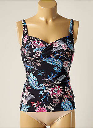 Top de baie bretele elastice detașabile negru SEAFOLLY femeie