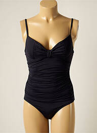 Costum de baie dintr-o singură piesă efect material satinat top sutien modelat negru MOONTIDE femeie
