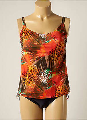 Tankini imprimeu floral portocalie MISS CARAÏBES femeie
