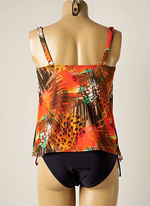 Tankini imprimeu floral portocalie MISS CARAÏBES femeie