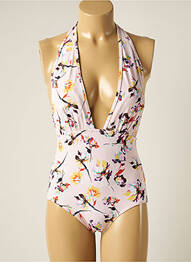 Costum de baie dintr-o singură piesă elasticitate top sutien modelat roz PIHA femme