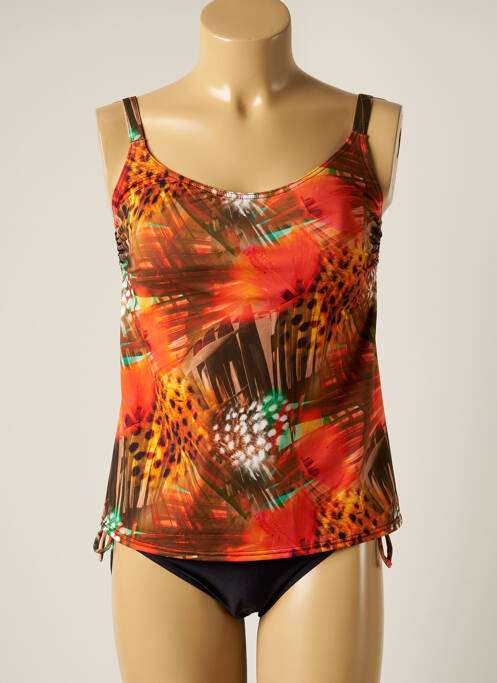 Tankini imprimeu floral portocaliu MISS CARAÏBES femme