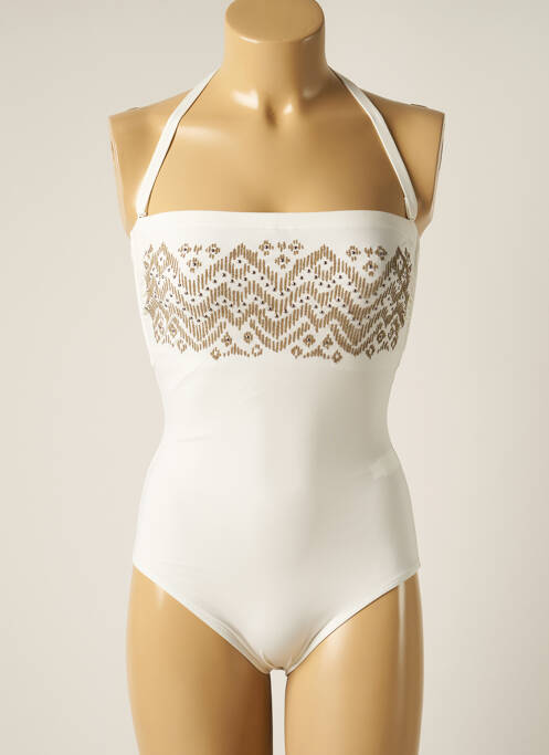 Costum de baie dintr-o singură piesă alb TESSY femeie