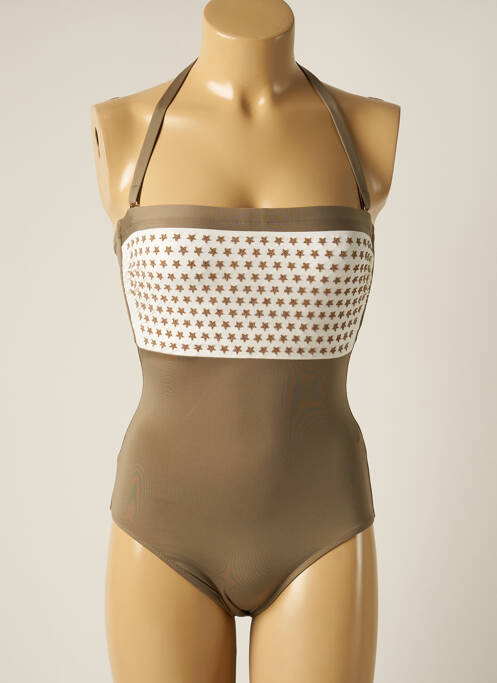 Costum de baie dintr-o singură piesă maro TESSY femeie