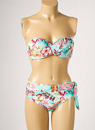 Costum de baie din două piese elasticitate top sutien modelat albastru YSABEL MORA femeie